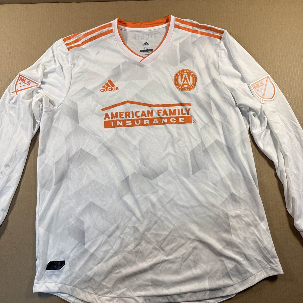 Atlanta United FC, "King Peach" Long Sleeve Jersey 2XL MLS Adidas Soccer